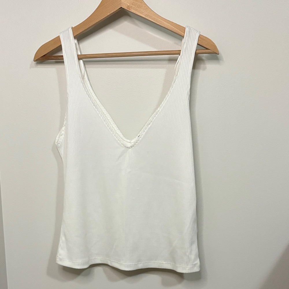 Zara White Textured Top
